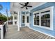 Large covered balcony with ceiling fans, and views of the neighborhood at 6001 - 1793 S Kings Hwy., Myrtle Beach, SC 29575