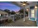 Relaxing outdoor space on this balcony with a ceiling fan at 6001 - 1793 S Kings Hwy., Myrtle Beach, SC 29575