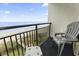 Ocean view from the balcony; enjoy the sounds and sights of the waves from your own private spot at 6804 N Ocean Blvd. # 829, Myrtle Beach, SC 29572