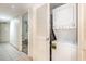 An updated laundry closet includes a stackable washer and dryer for convenience at 7100 N Ocean Blvd. # 320, Myrtle Beach, SC 29572