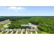 Bird's eye view of the homes on Flowering Branch Ave. located next to a large pond at 736 Flowering Branch Ave., Little River, SC 29566