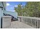 Outdoor living on the balcony, ready for adventure with a stored kayak for exploring the waterways at 843 Villa Dr. # 843, North Myrtle Beach, SC 29582