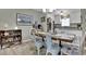 Dining area with a view of the kitchen and stylish decor at 843 Villa Dr. # 843, North Myrtle Beach, SC 29582