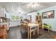 Eat-in kitchen with bright white cabinets and stainless steel appliances at 908 Wood St., North Myrtle Beach, SC 29582