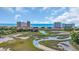 Beautiful aerial view of waterfront condos along a tranquil waterway with easy access to the beach at 9501 Shore Dr. # A-211, Myrtle Beach, SC 29572