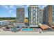 Stunning aerial view of beach resorts offering multiple pools and amenities and direct access to the ocean at 9501 Shore Dr. # A-211, Myrtle Beach, SC 29572