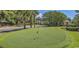Beautiful putting green surrounded by well-manicured landscaping and mature trees at 9780 Leyland Dr. # 112, Myrtle Beach, SC 29572
