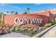 Welcome to Conway South Carolina sign with brick wall, plants, and gravel at 1015 Elm St. # 4, Conway, SC 29526