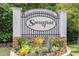 Springfield community entrance sign with floral landscaping and an elegant design at 1105 Lampwick Ln., Murrells Inlet, SC 29576
