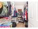 Walk-in closet providing great storage, shelving and a hanging rack for clothes and shoes at 1367 Bermuda Grass Dr., Myrtle Beach, SC 29579