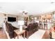 Spacious living room boasts built-in shelving and an open floor plan to the kitchen and stairway at 1367 Bermuda Grass Dr., Myrtle Beach, SC 29579