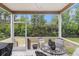 Relaxing screened porch with views of the backyard, with comfortable seating at 1367 Bermuda Grass Dr., Myrtle Beach, SC 29579