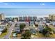Aerial view of a home with a swimming pool, close to the ocean and street access at 2102 S Ocean Blvd. # D, North Myrtle Beach, SC 29582