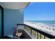 Balcony with an ocean view; a perfect spot to relax and enjoy the scenery at 2401 S Ocean Blvd. # 557, Myrtle Beach, SC 29577