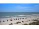 Expansive ocean and beach view with blue umbrellas scattered along the sandy shore at 2401 S Ocean Blvd. # 557, Myrtle Beach, SC 29577