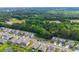 Aerial neighborhood view showcasing homes, lush greenery and a densely wooded area at 251 Juniata Loop, Little River, SC 29566