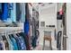 A walk-in closet with ample hanging space and storage shelves for organized apparel at 2757 Zenith Way, Myrtle Beach, SC 29577