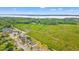 Panoramic aerial shot of a waterfront real estate area adjacent to a residential area at 2951 Mary Hines Ln., Georgetown, SC 29440