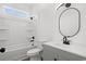 Modern bathroom featuring sleek fixtures, a shower-tub combo, and vanity at 2951 Mary Hines Ln., Georgetown, SC 29440