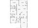 Detailed floor plan showcasing layout of bedrooms, bathrooms, kitchen, living room, garage, and entry at 2951 Mary Hines Ln., Georgetown, SC 29440
