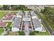 Overhead view of a well-planned community with townhouses, parking, and a pool at 3008 Church St. # D3, Myrtle Beach, SC 29577
