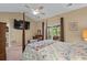Bedroom featuring neutral tones, vaulted ceiling, and slider door to outdoor space at 3334 Volterra Way # 3334, Myrtle Beach, SC 29579