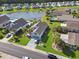 Gorgeous aerial view of a lakeside community with lush landscaping and private pools at 347 Kessinger Dr., Surfside Beach, SC 29575