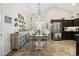 Bright dining area featuring modern chandelier and decorative wall shelves at 362 Shallow Cove Dr., Conway, SC 29527