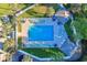 An aerial view of the community pool, complete with lounge chairs at 4171 Wrens Crossing, Little River, SC 29566