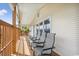 Inviting covered front porch with chairs at 4501 S Ocean Blvd., North Myrtle Beach, SC 29582