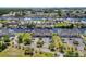 An aerial view of two cream-colored condominium buildings near a waterfront community at 4524 N Plantation Harbour Dr. # B3, Little River, SC 29566