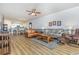 Comfortable living room featuring an open floorplan and a ceiling fan at 4812 Magnolia Lake Dr. # 102, Myrtle Beach, SC 29577