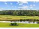 Scenic view of the golf course, showcasing lush green fairways, trees, and serene pond at 4879 Dahlia Ct. # 302, Myrtle Beach, SC 29577