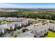 Expansive aerial view of the condo complex highlighting the surrounding trees, parking, and proximity to other buildings at 4895 Luster Leaf Circle # 304, Myrtle Beach, SC 29577