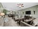 Spacious living room with an open floor plan, connecting the kitchen, living room, and dining area at 4895 Luster Leaf Circle # 304, Myrtle Beach, SC 29577