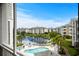 Scenic view of a sparkling swimming pool and well-maintained condo buildings at 4895 Luster Leaf Circle # 304, Myrtle Beach, SC 29577