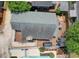Aerial view of the backyard showcasing a deck and patio area at 507-C 2Nd Ave. N, North Myrtle Beach, SC 29582