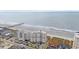 Beautiful beach and condo buildings in a lovely aerial shot of beachside property at 5800 N Ocean Blvd. # 405, North Myrtle Beach, SC 29582