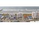 Exceptional coastal view showing the condo's convenient access to the beach and pier at 5800 N Ocean Blvd. # 405, North Myrtle Beach, SC 29582