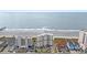 Breathtaking aerial view showcasing the beachside condos and proximity to the ocean at 5800 N Ocean Blvd. # 405, North Myrtle Beach, SC 29582