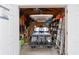Organized garage filled with golf cart and other outdoor recreational equipment at 6001 South Kings Hwy., Myrtle Beach, SC 29575