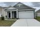 Charming one-story home with a manicured lawn and two-car garage, perfect for new homeowners at 630 Muster Field Ct., Conway, SC 29526