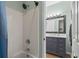Clean bathroom with a shower and vanity at 650 River Oaks Dr. # 46I, Myrtle Beach, SC 29579