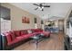 Expansive living room with a comfortable seating area, open to the dining and kitchen at 650 River Oaks Dr. # 46I, Myrtle Beach, SC 29579