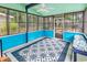 Bright sunroom with blue accents and a view of the outdoors at 715 9Th Ave. S, Surfside Beach, SC 29575