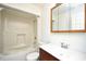 Bathroom featuring a single sink vanity and a shower-tub combo at 816 Kittiwake Ln., Murrells Inlet, SC 29576