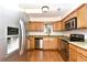 Modern kitchen featuring stainless steel appliances and granite countertops at 816 Kittiwake Ln., Murrells Inlet, SC 29576