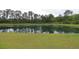 Peaceful pond surrounded by green grass and trees providing great views at 932 Mildred Ct., Murrells Inlet, SC 29576