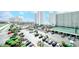 Lush parking lot featuring verdant foliage and a tennis court, close to the beach and hotel at 9400 Shore Dr. # 523, Myrtle Beach, SC 29572