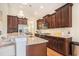 Modern kitchen with granite countertops, stainless steel appliances, and ample cabinet space at 967 Henry James Dr., Myrtle Beach, SC 29579